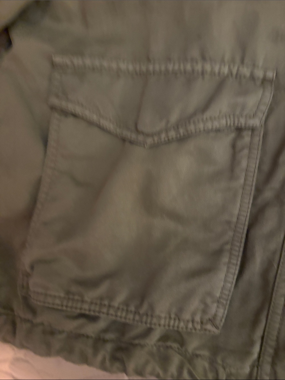 LOFT Sage Green Utility Jacket with Drawstring Hem - Picture 3 of 7